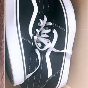 Black and white vans